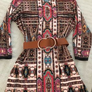 London Times Size 8 Midi Dress (Without Belt)